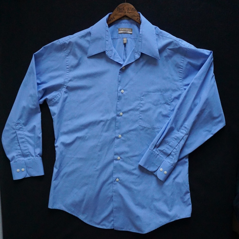 VAN HEUSEN Poplin Fitted Dress Shirt